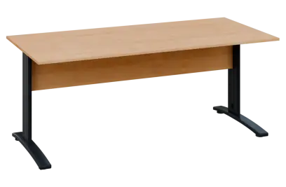 CPK 17 - 18 stůl kancelářský, kovová podnož černá, deska 18 mm, široký 1800 mm, javor horský